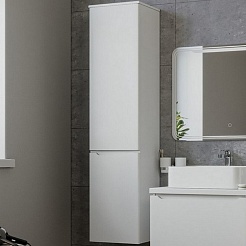 Mixline Шкаф пенал Виктория 36 подвесной белый софт – фотография-3