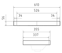 Equil Тумба с раковиной Eltoro 60 2 ящика напольная черный софт – фотография-4