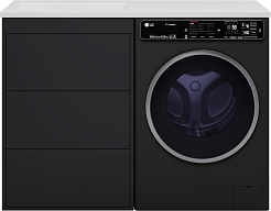 Brevita Мебель для ванной Grafit 120 L под стиральную машину графит – фотография-2