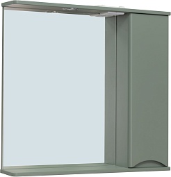 Runo Зеркальный шкаф Афина 80 R цемент – фотография-1