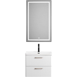 BelBagno Тумба с раковиной Due 50 подвесная Белый металлик – фотография-9