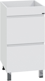 СанТа Тумба с раковиной под стиральную машину Марс 110 R 2 ящика белая – фотография-3