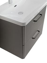 BelBagno Тумба с раковиной Due 50 подвесная Сатин ручки Матовый тёмный никель – фотография-8