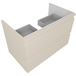 Aquatek Тумба с раковиной Вега 80 подвесная капучино светлый – фотография-3