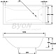 Byon Чугунная ванна VILMA 150 см – картинка-22