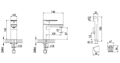 Aquatek Смеситель для раковины Ника AQ1812BG с гигиеническим душем, золото шлифованное – фотография-4