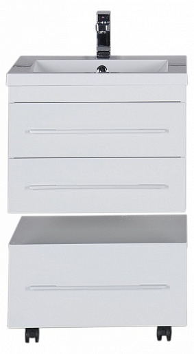 Aquanet Тумба подкатная "Нота 58" белая – фотография-6