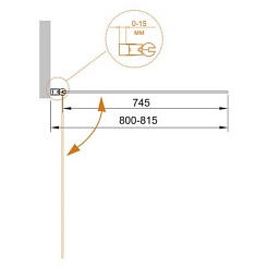 Cezares Шторка на ванну ECO-V-1-80/140-C-Cr R – фотография-3