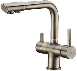 WasserKRAFT Смеситель для кухни под фильтр "A8037" светлая бронза – фотография-1