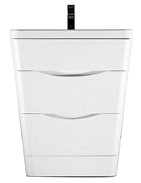 BelBagno Мебель для ванной PIRAMIDE 650 Bianco Lucido, зеркало-шкаф – фотография-3