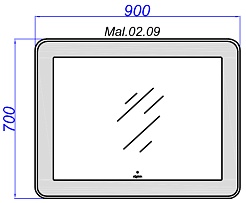 Aqwella Зеркало для ванной Malaga 90 – фотография-5