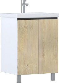 Vigo Тумба с раковиной Yuma 600-2-0 белый/дуб давос – фотография-1