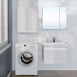 СанТа Мебель для ванной Уран 70 подвесная светлое дерево – фотография-2