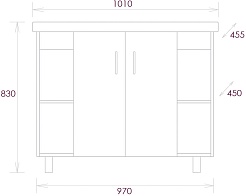 Onika Мебель для ванной Тимбер 100.10 белая/дуб сонома – фотография-12