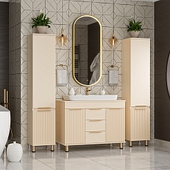 Brevita Тумба с раковиной Enfida 100 бежевая – фотография-7