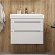Equil Тумба под раковину Corner 70 2 ящика подвесная белая – картинка-14
