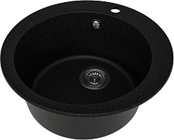 Teymi Мойка кухонная Lori Midi D51 кварцевая черная матовая – фотография-2