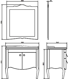 Comforty Тумба с раковиной Лувр 90 белая – фотография-10