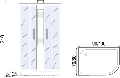 River Душевая кабина Nara 90/80/24 МТ L – фотография-16