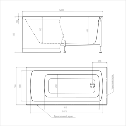 Alex Baitler Акриловая ванна GARDA 120х70 – фотография-5