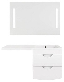 Style Line Мебель для ванной Жасмин-2 120 R Люкс Plus белый – фотография-1