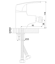 Rossinka Смеситель D40-51 для биде – фотография-2