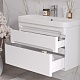 Equil Тумба с раковиной Nice 80 2 ящика подвесная белая – картинка-18