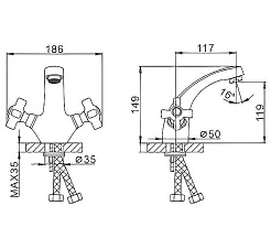 Frap Смеситель для раковины H24 F1024 хром – фотография-4