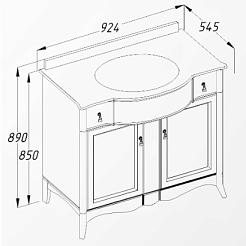 Opadiris Мебель для ванной Виктория 90 светлый орех – фотография-7