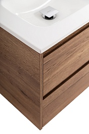 BelBagno Тумба с раковиной Kraft 120 подвесная Rovere Tabacco двойная раковина – фотография-8