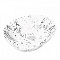 Teymi Раковина накладная в ванную Lori 40 белый мрамор T50495 – фотография-6