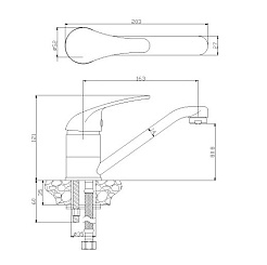 Rossinka Смеситель Y40-22 для раковины – фотография-2