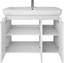 Dreja Тумба с раковиной Q Plus (D) 80 белая – фотография-7