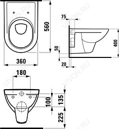 Laufen Унитаз подвесной Pro 2095.0.000.000.1 – фотография-3