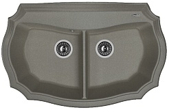 Florentina Мойка гранитная Эмилия 870 черный – фотография-1