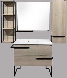 Comforty Тумба с раковиной Дюссельдорф 90 дуб дымчатый – фотография-8