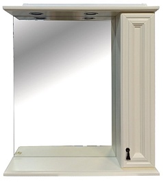 Misty Зеркало-шкаф для ванной Лувр 75 R слоновая кость – фотография-1