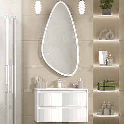 Brevita Мебель для ванной Riva 80 подвесная белая – фотография-1