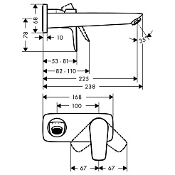 Hansgrohe Смеситель Talis E 71732000 для раковины – фотография-2