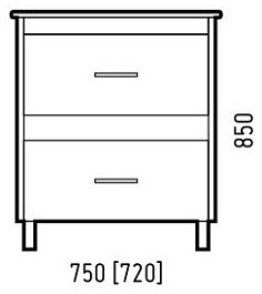 Corozo Мебель для ванной Верона 75 лайн – фотография-2