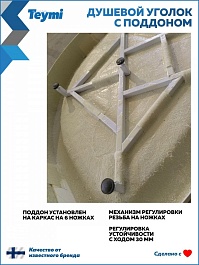 Teymi Душевой уголок Helmi 80х80 с поддоном T00602 – фотография-9