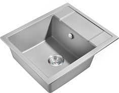 Milacio Мойка кухонная Navarra 60 Cuarzo серая металлик