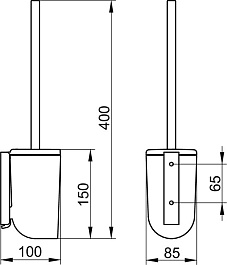 Keuco Ершик Elegance new 11664 с крышкой – фотография-2