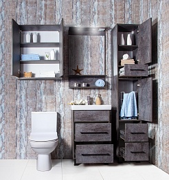 Бриклаер Тумба с раковиной Чили 60 цемент – фотография-2