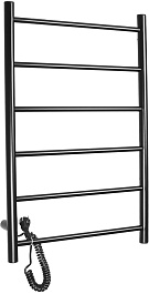 Domoterm Полотенцесушитель электрический Классик DMT 109-6 50x80 ЧРН EK L черный – фотография-2