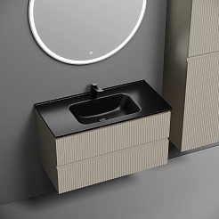 Sancos Тумба с раковиной Snob T 90 beige soft раковина Element 91 CN7002MB – фотография-2