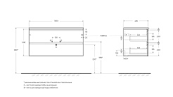 BelBagno Тумба с раковиной Kraft 100 подвесная Темно-Серый матовый с раковиной BB-8099-100 – фотография-4