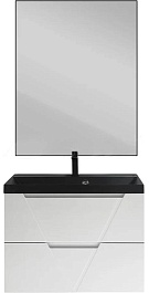 BelBagno Мебель для ванной Vittoria 80 Bianco Lucido с раковиной BB800/450-LV-ART-AST-NERO – фотография-1