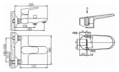 Promo Смеситель для ванны Pure F6105161C-01 – фотография-2