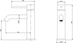 Milacio Смеситель для раковины Ultra MCU.550.GD золото – фотография-5